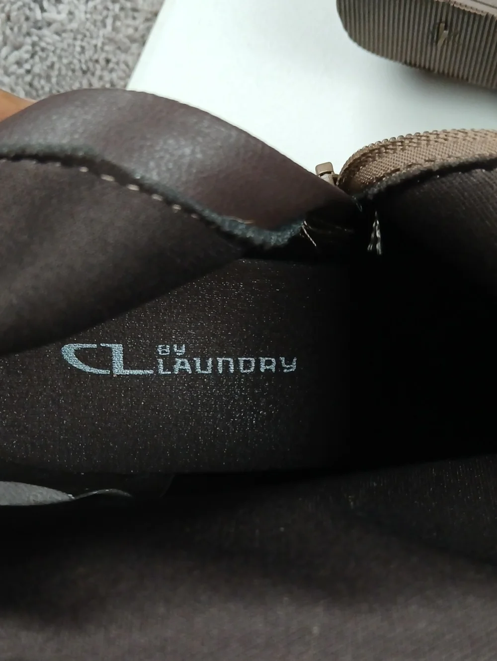 CL by Laundry Taupe Over-the-Knee Wedge Boots